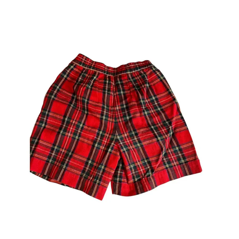 Vintage Gap Kids Holiday Tartan Plaid Shorts XS 4/5